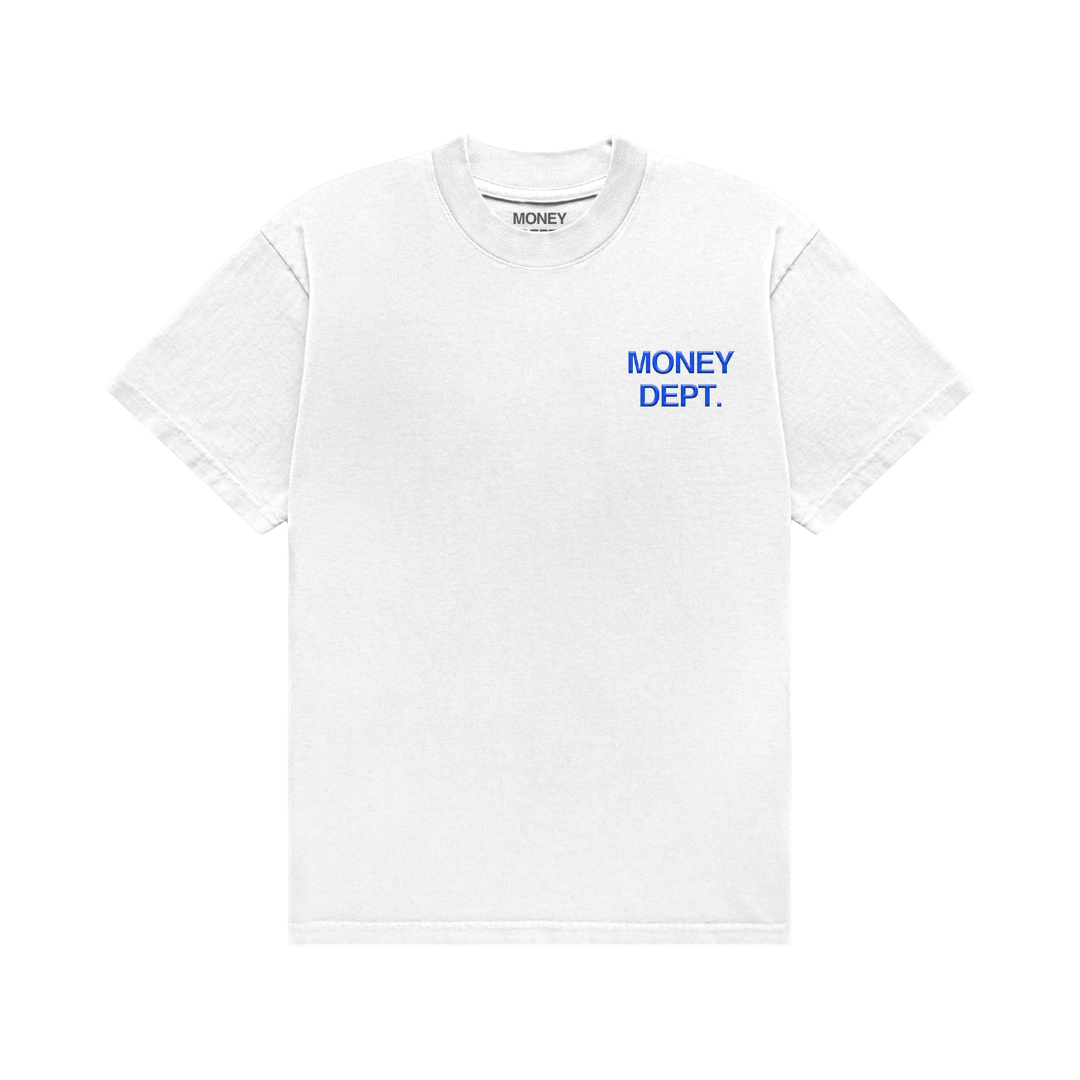 Money Dept Tee (White/Blue)