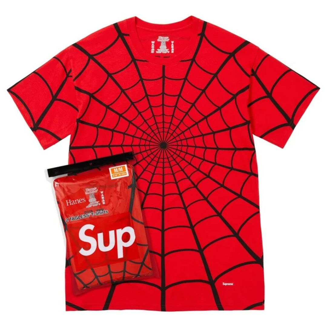 Supreme Hanes Spider-Man Tagless Tees (2 Pack)(Red)