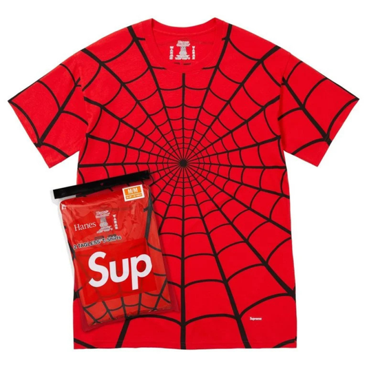 Supreme Hanes Spider-Man Tagless Tees (2 Pack)(Red)
