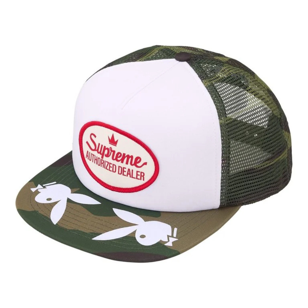 Supreme Playboy Mesh Back 5-Panel (Woodland Camo)