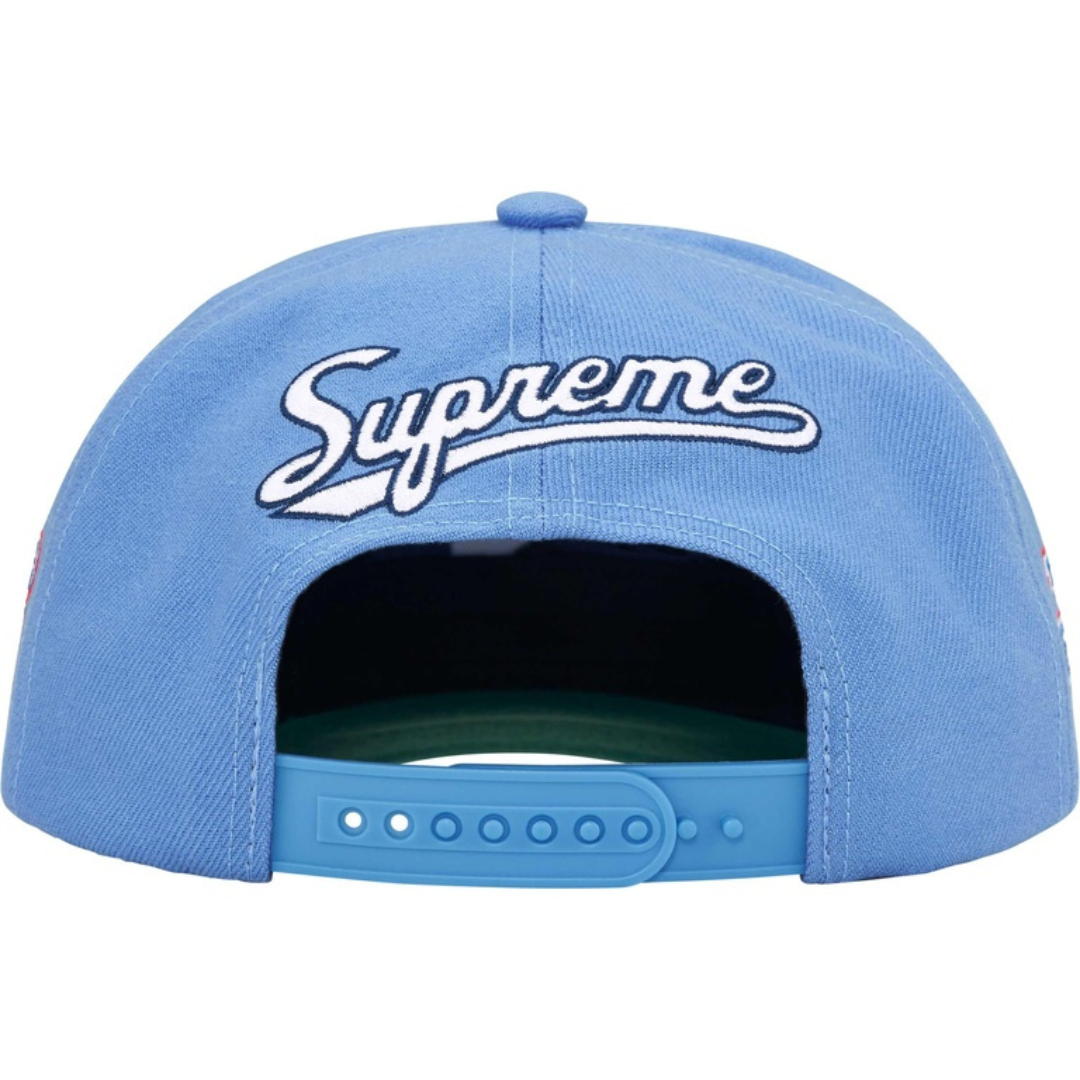 Supreme World Famous S Logo 6 Panel Hat (Blue)