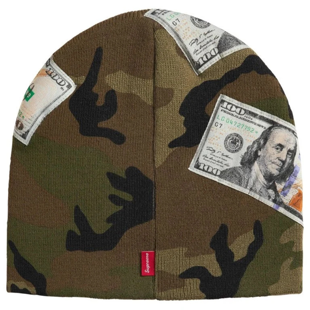 Supreme Money Beanie (Woodland Camo)