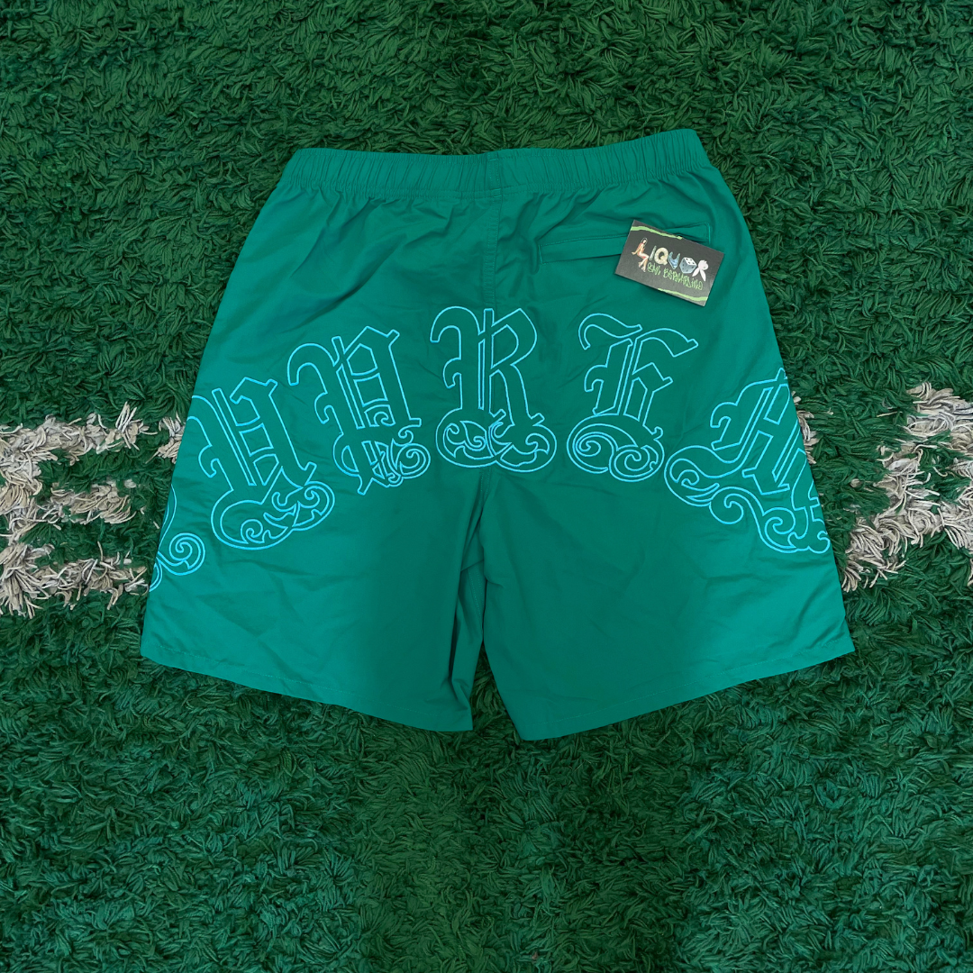 Supreme Old English Nylon Shorts (Green)