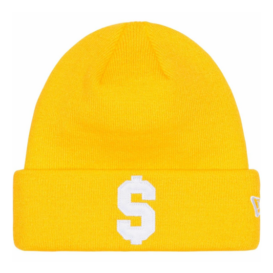 Supreme New Era $ Beanie (Gold)