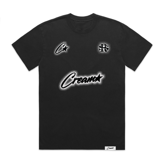 Cream Ricardo Sandoval Rhinestone Tee (Faded Black)