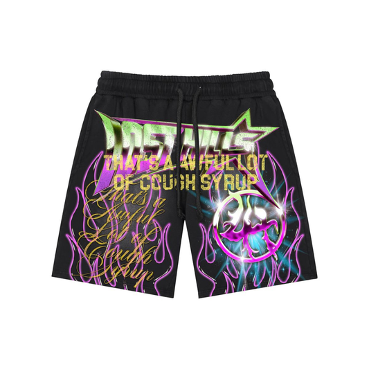 Lost Hills x ALOCS Multi Logo Shorts (Black)