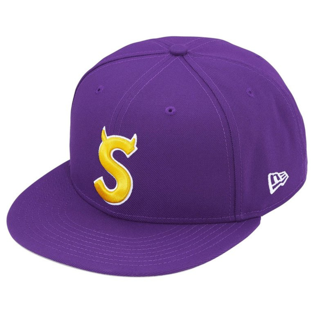 Supreme New Era Devil S Logo Fitted Hat (Purple)