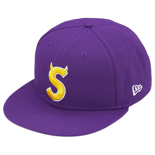 Supreme New Era Devil S Logo Fitted Hat (Purple)