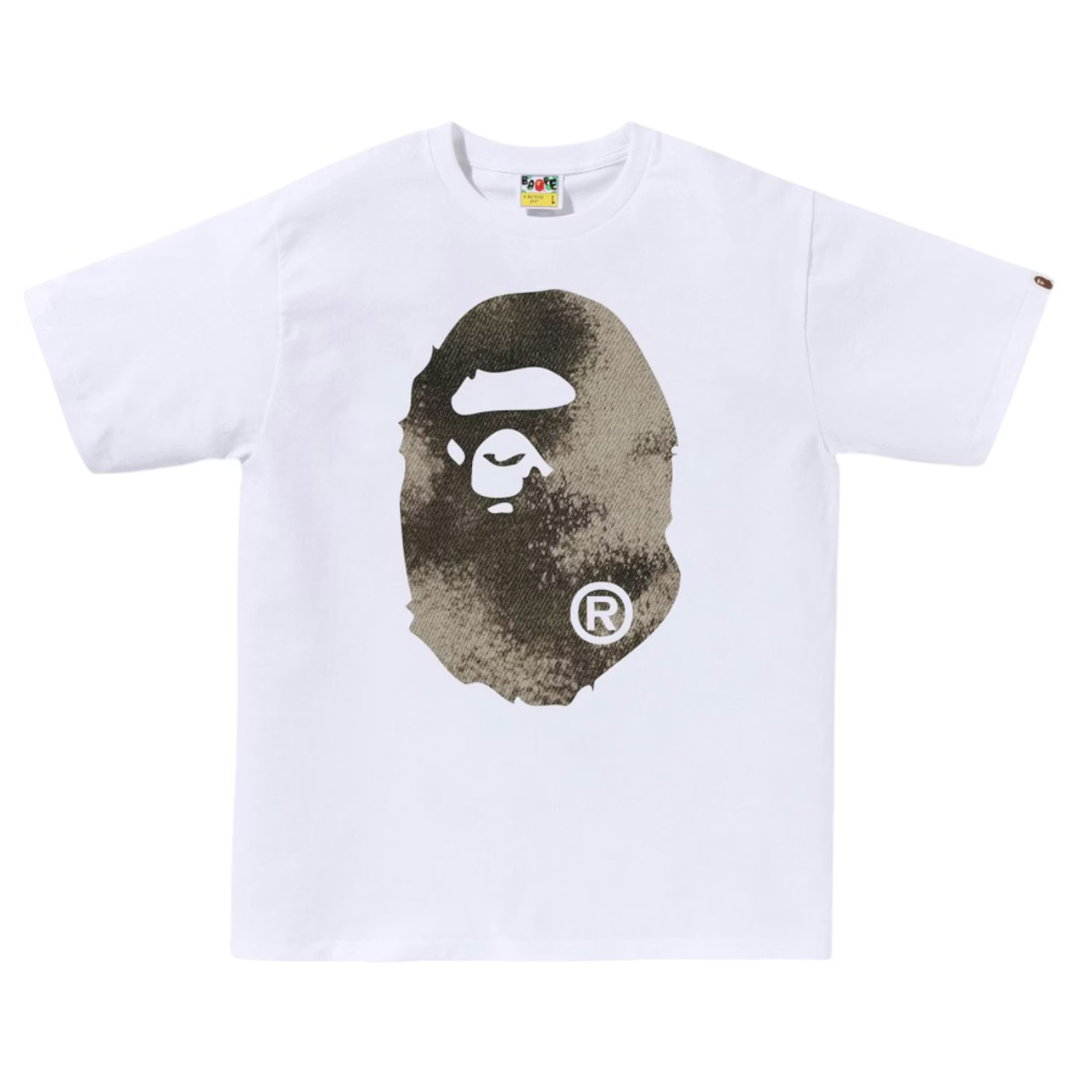 Bape High Tone Bleach Big Ape Head Tee (White)