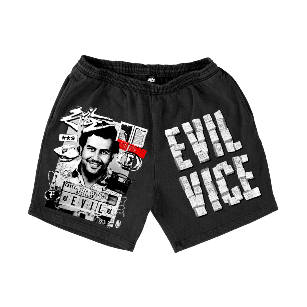 Evil Vice Evil Vice Pablo Shorts (Black) – Cream SB