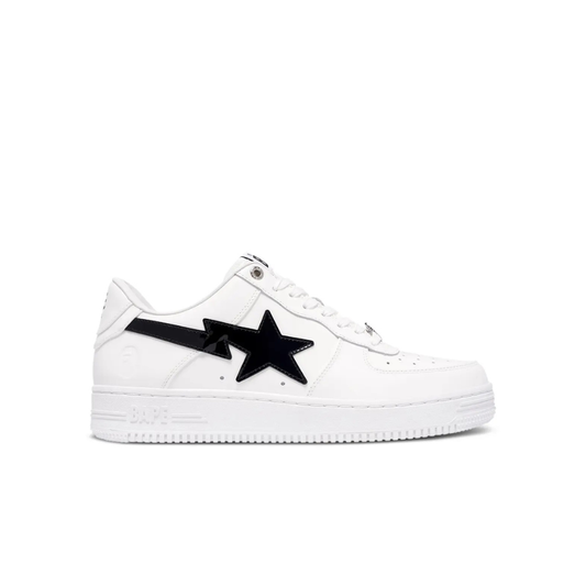 A Bathing Ape Bape Sta #1 White Black Patent Leather