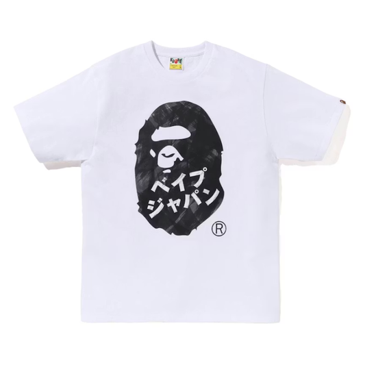 Bape Ape Head Ink Painting Tee (White)