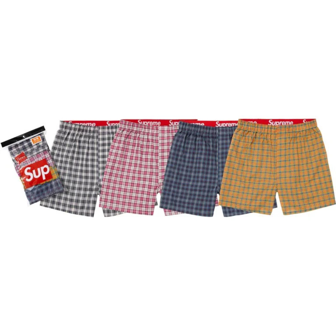 Supreme Hanes Plaid Boxers (4 Pack)