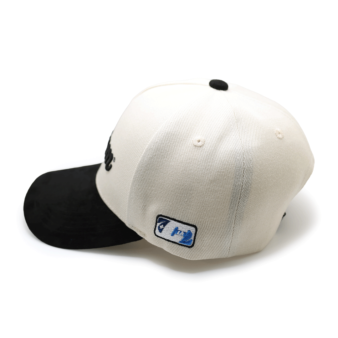 Cream World Series Snapback (Bone/Black)