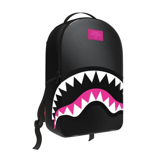 Sprayground Shark Central Nylon Black Pink Backpack