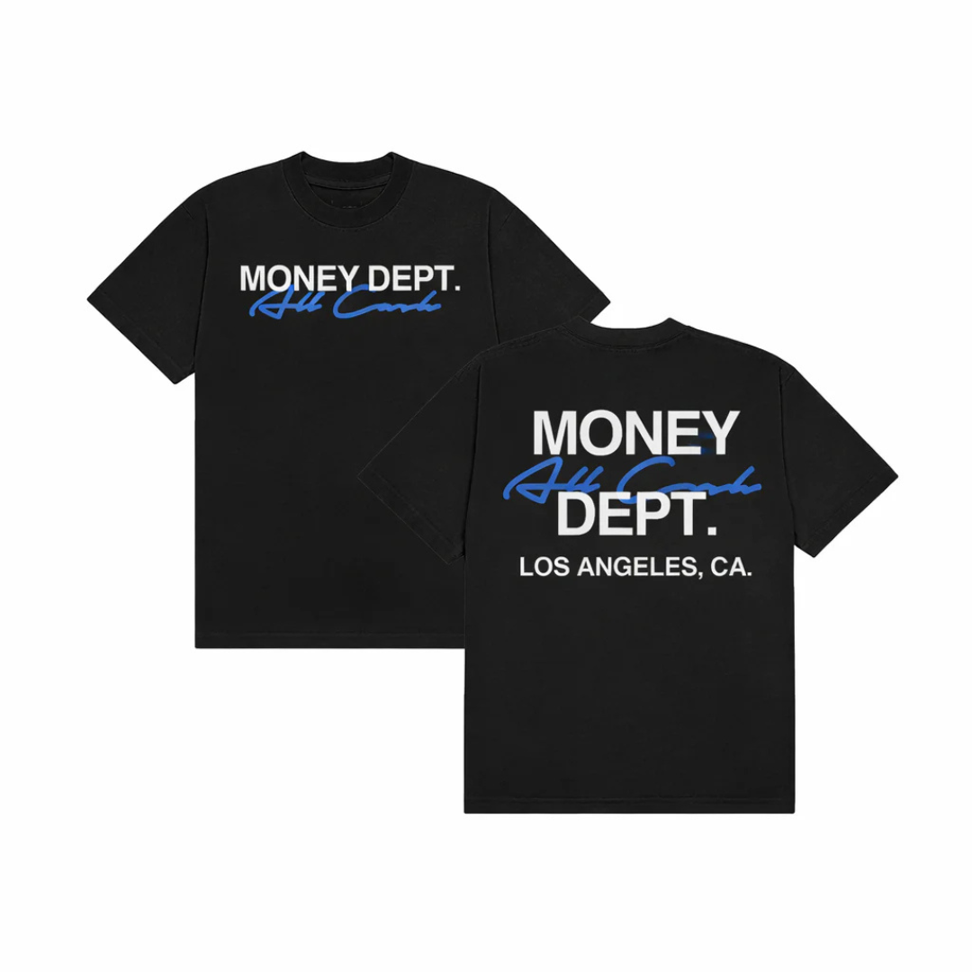Money Dept x All Cash Classic Tee (Black/Blue)