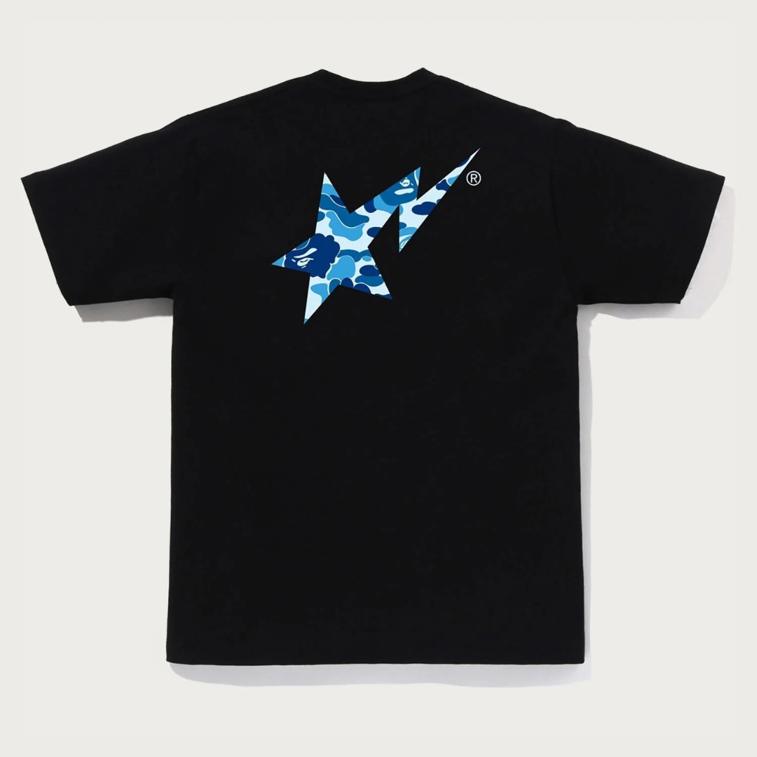 Bape ABC Camo Bape Sta Tee (Black/Blue)