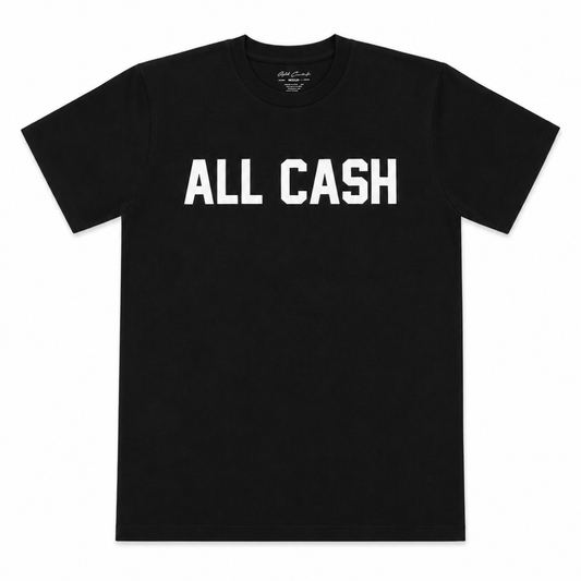 All Cash Slogan Tee (Black/White)