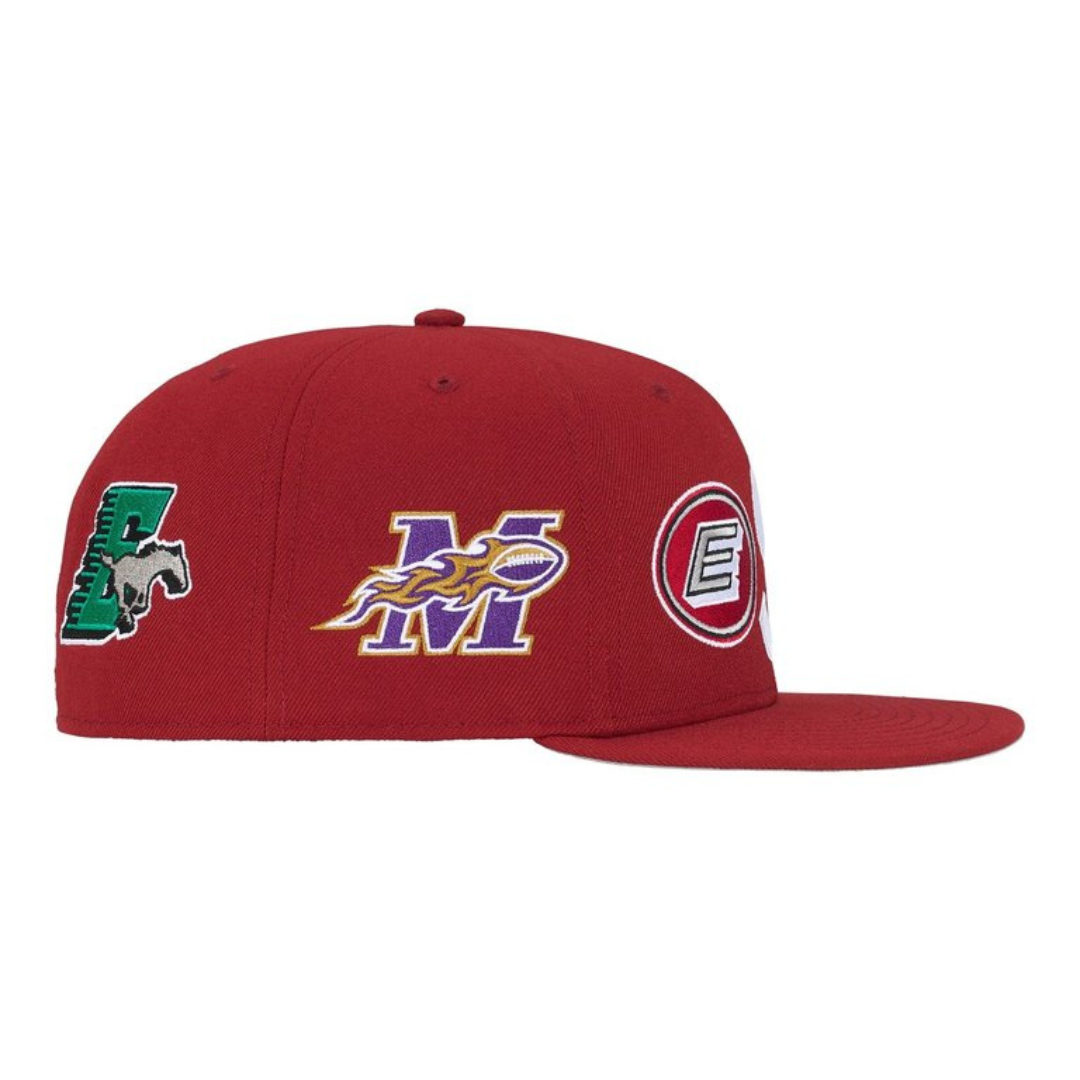 Supreme x New Era S Logo Mascot Fitted Hat (Burgundy)