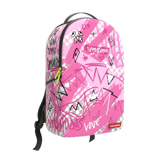 Sprayground Smoke Check Backpack (Pink)