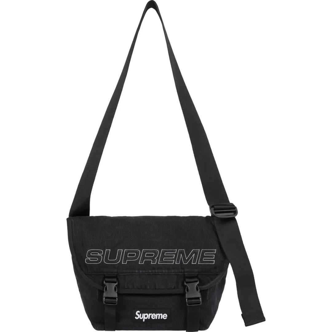 Supreme Denim Messenger Bag (Black)