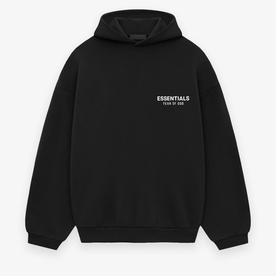 Fear Of God Essentials Fleece Hoodie (Black/White)