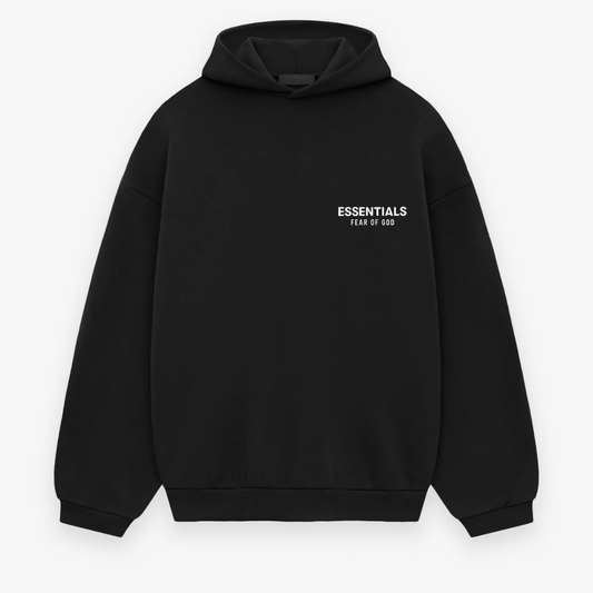 Fear Of God Essentials Fleece Hoodie (Black/White)