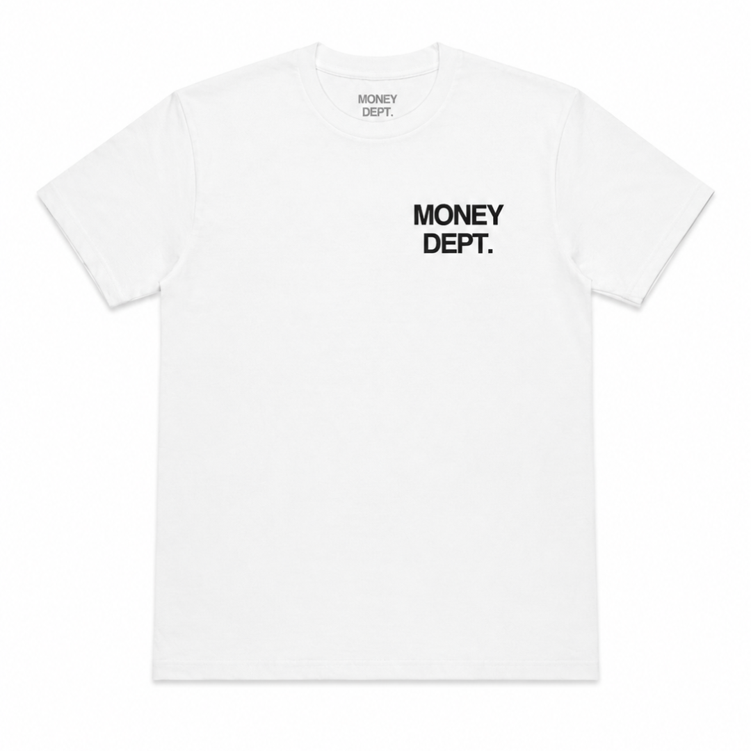 Money Dept x San Bernardino Puff Print Tee (White)