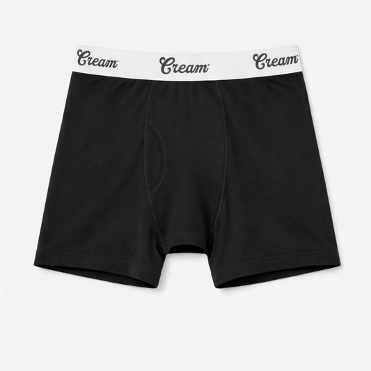 Cream Boxer Briefs (3 Pack)(Black/White)