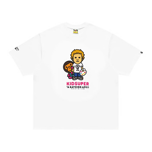 Bape x KidSuper Colm & Baby Milo Tee (White)