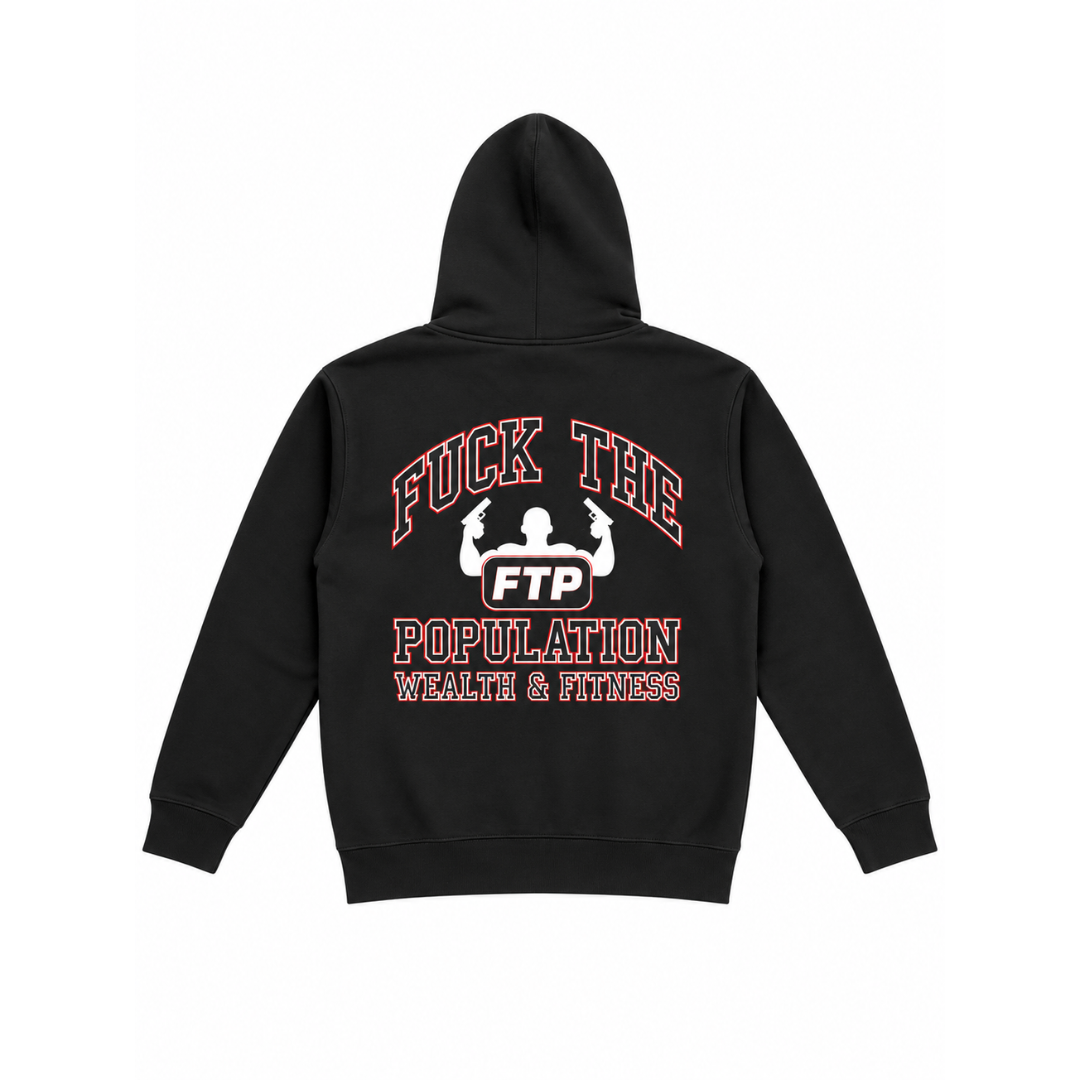 FTP Wealth & Fitness Zip Up Hoodie (Black)