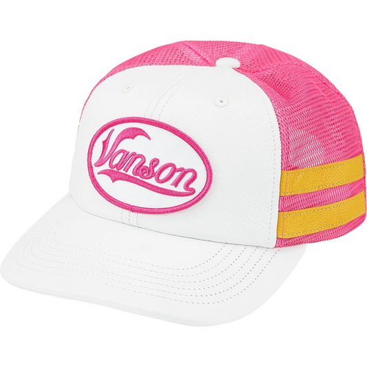 Supreme Vanson Leathers Mesh Back 6-Panel (White)