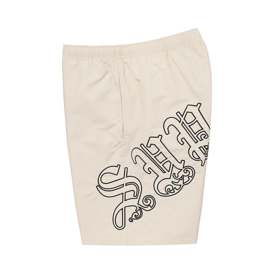 Supreme Old English Nylon Shorts (Stone)