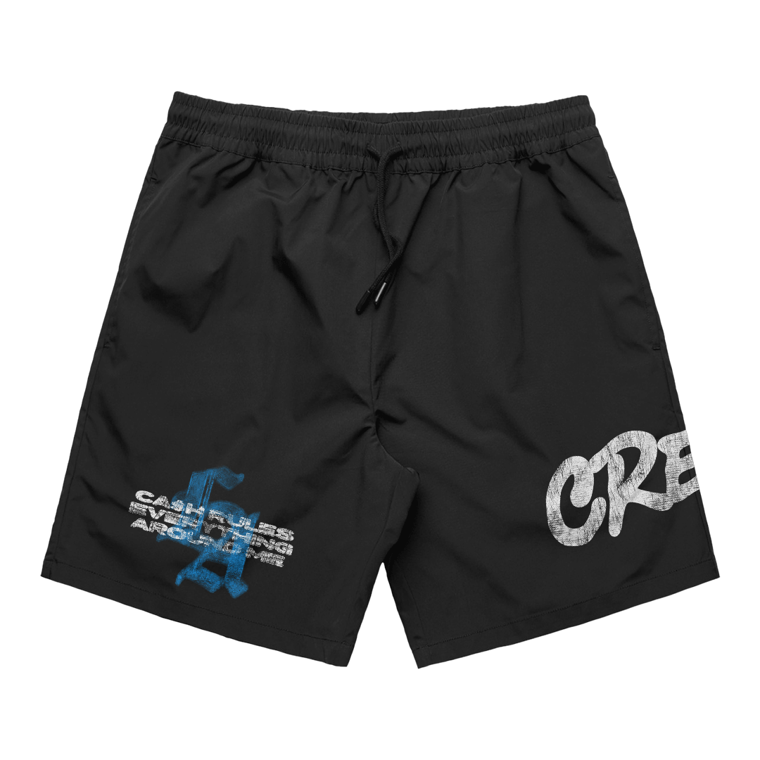 Cream Blue LA Training Shorts (Black)