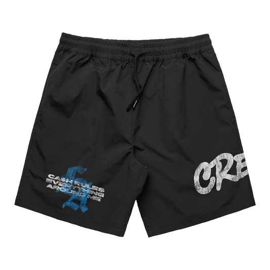 Cream Blue LA Training Shorts (Black)