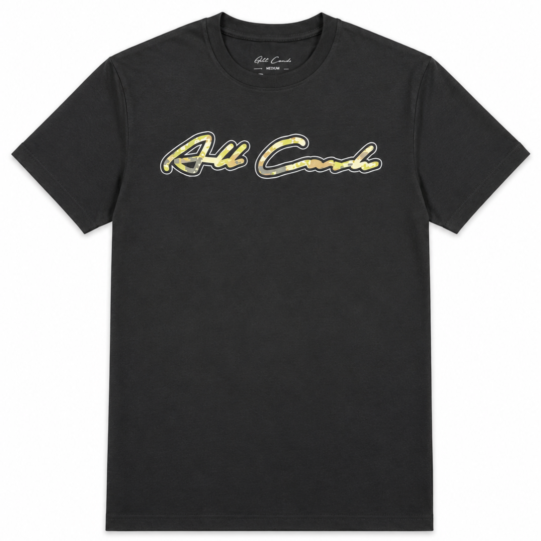 All Cash Font Tee (Black/Green)
