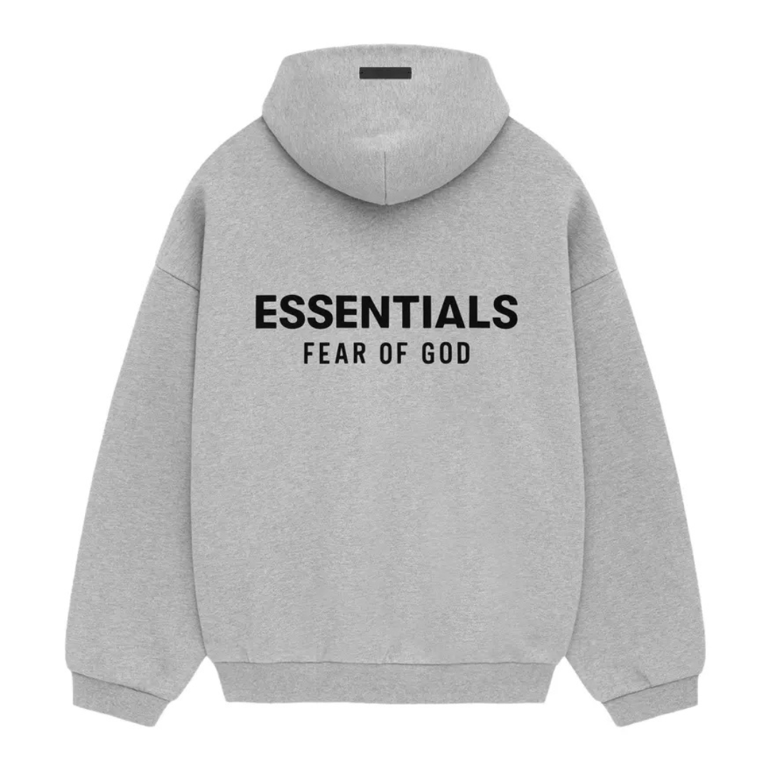 Fear Of God Essentials Fleece Hoodie (Light Heather Grey)