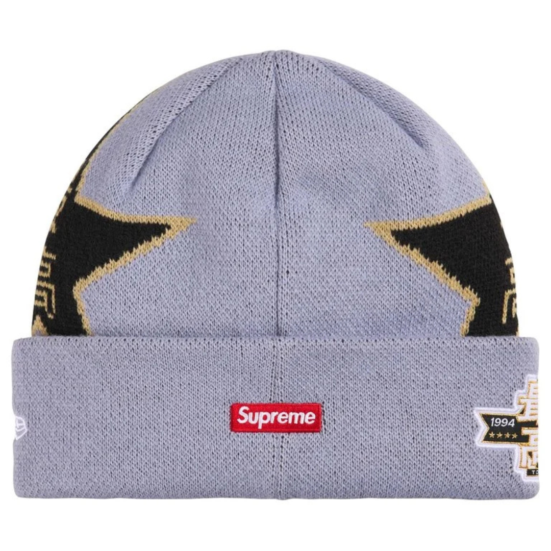 Supreme New Era Stars Beanie (Grey)