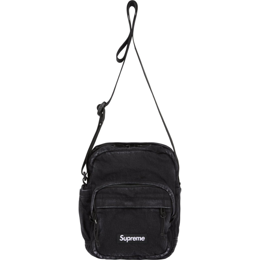 Supreme Denim Shoulder Bag (Black)