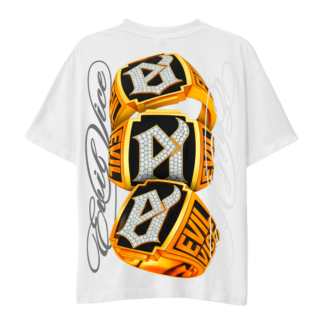 Evil Vice Rings Tee (White)