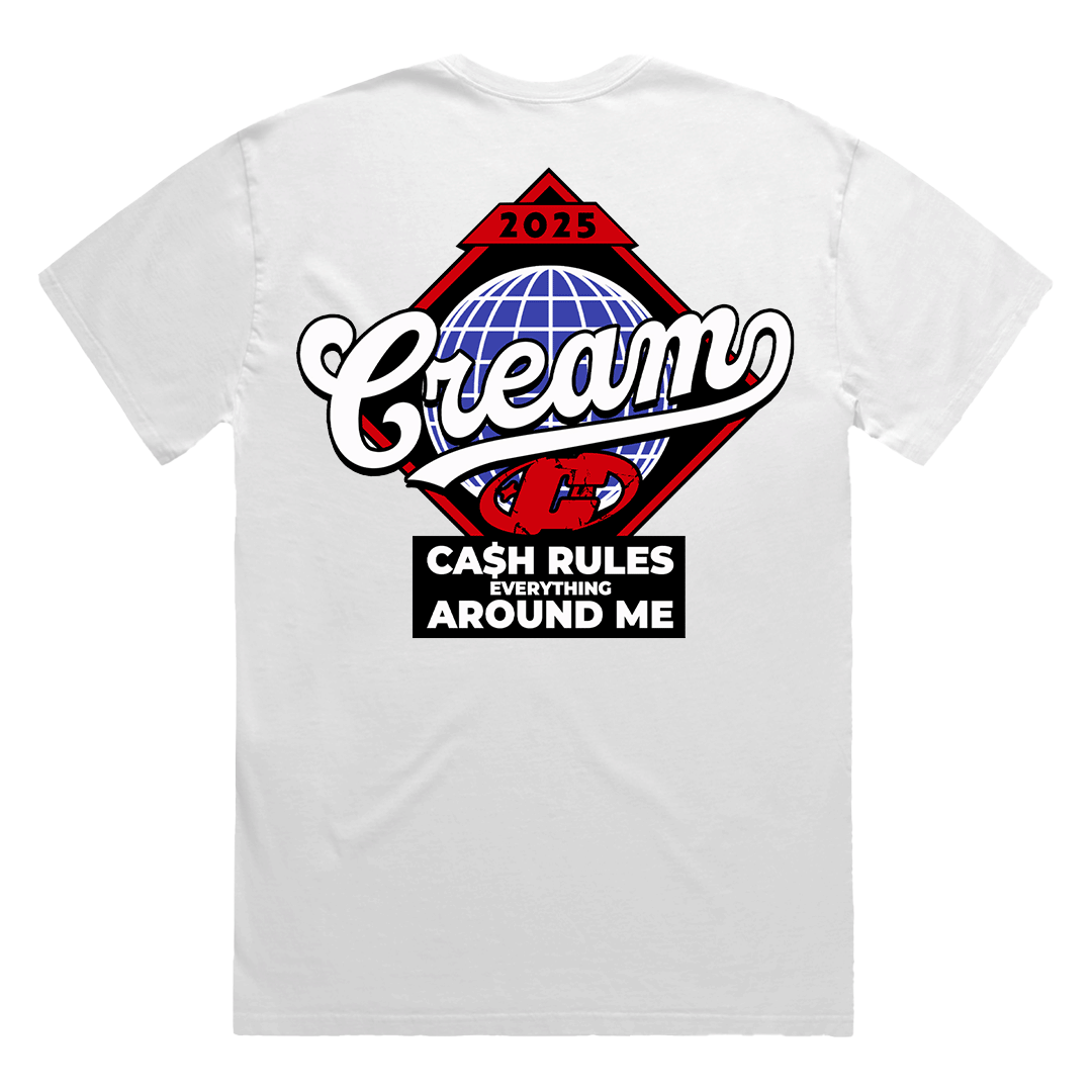 Cream World Series Tee (Faded White)