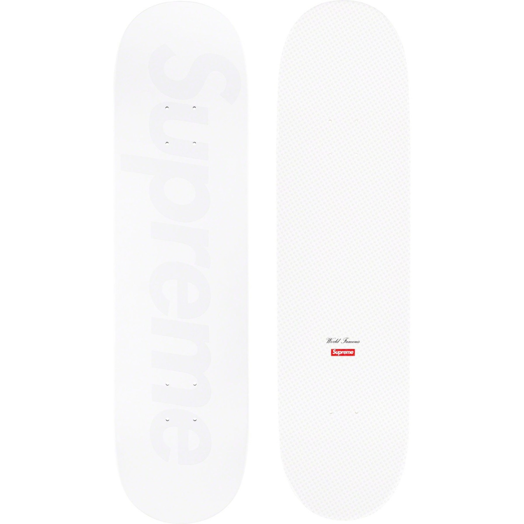 Supreme Tonal Box Logo Skateboard Deck Set (White)
