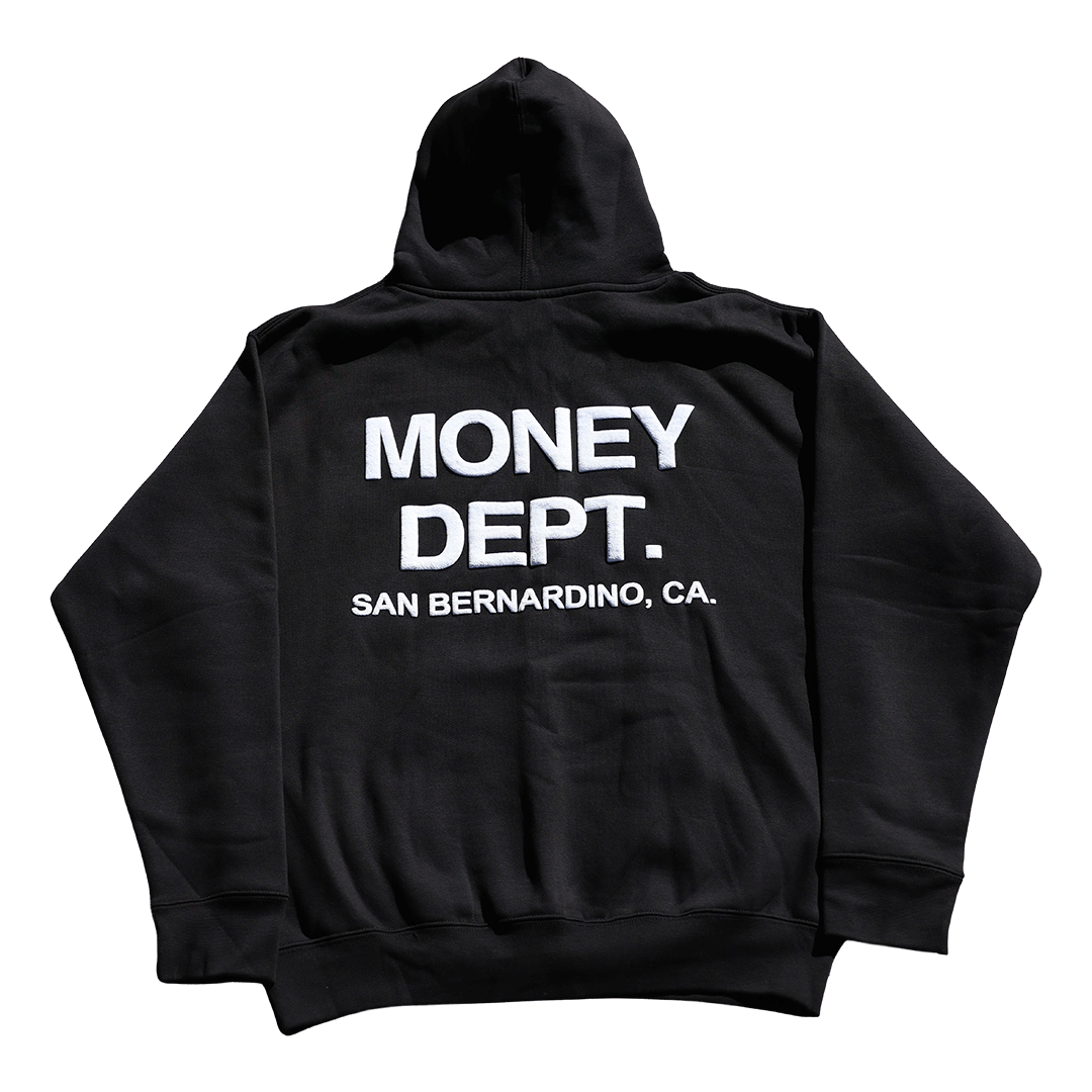 Money Dept x San Bernardino Puff Print Hoodie (Black)