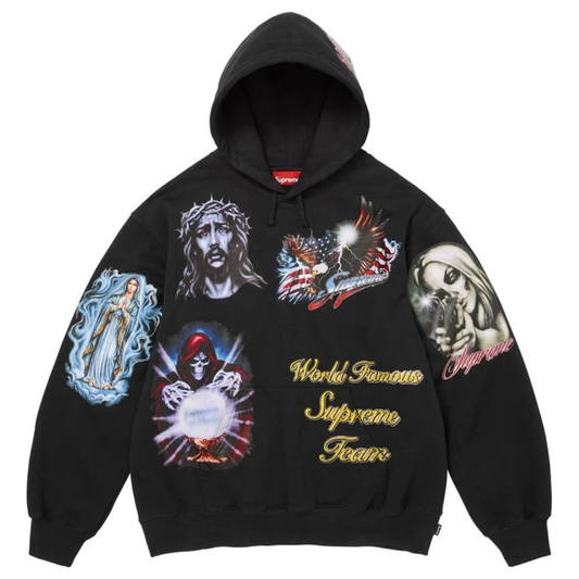 Supreme Sticker Hoodie (Black)