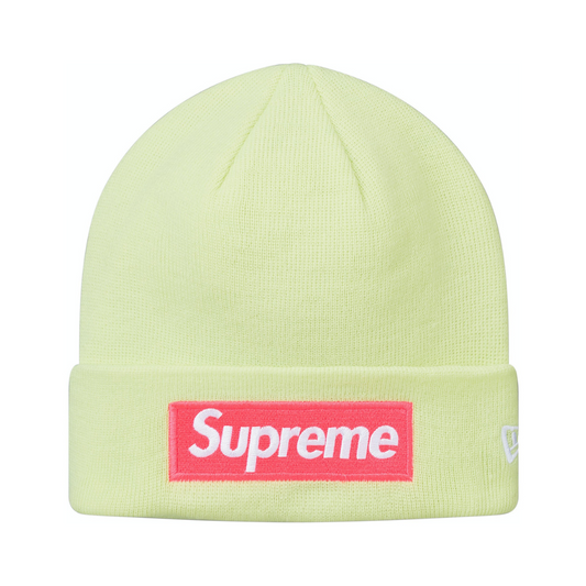 Supreme New Era Box Logo Beanie (FW17) (Pale Lime)
