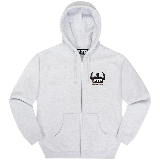 FTP Wealth & Fitness Zip Up Hoodie (Ash Heather)