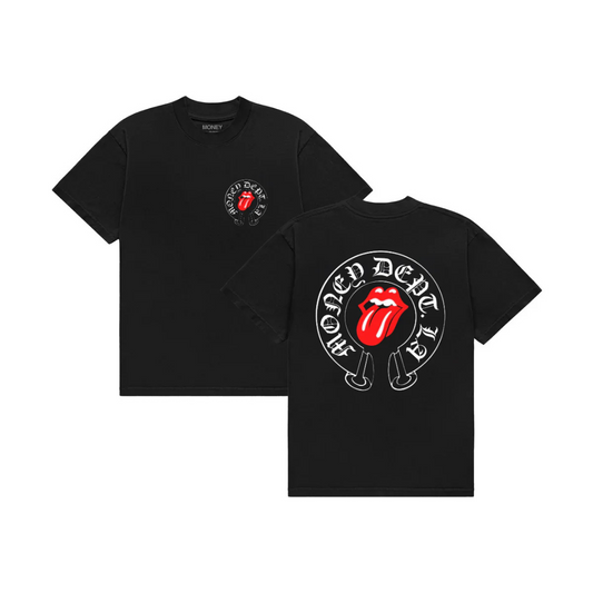 Money Dept Red Rolling Stone Tee (Black)