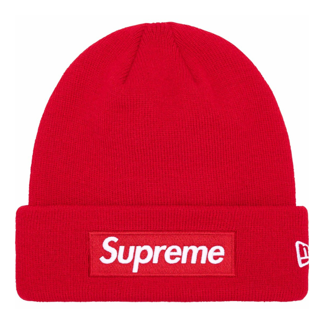 Supreme New Era Box Logo Beanie (Red) (FW23)