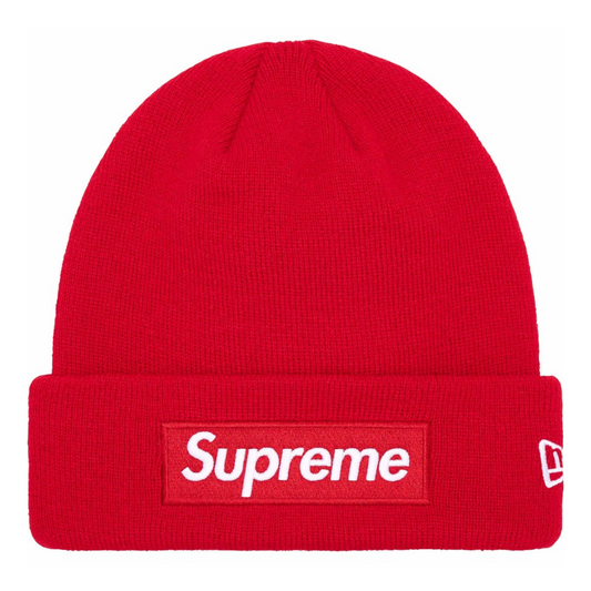 Supreme New Era Box Logo Beanie (Red) (FW23)