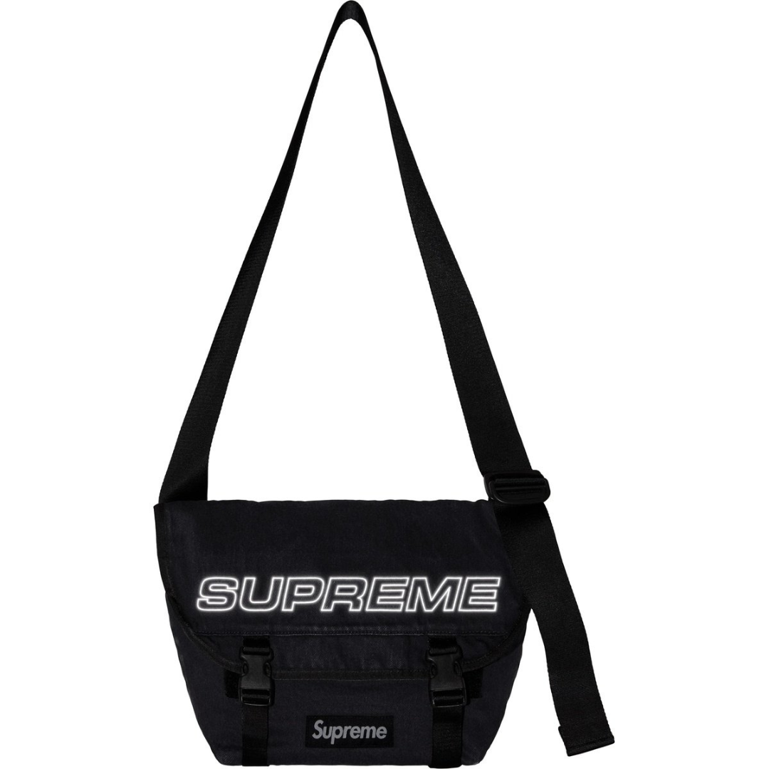 Supreme Denim Messenger Bag (Black)